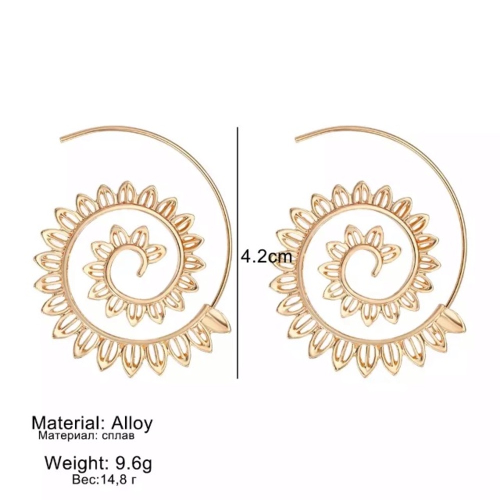 NEW!💙💎BEAUTIFUL💛GOLDEN💛SPIRALS!💎💙BOHO HIPPIE - Picture 6 of 8